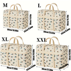1pc Foldable Luggage Organizer Bag with Cute Puppy Pattern,Large Capacity Space-Saving Travel Storage Bag,Durable Polyester bag