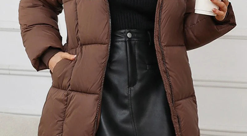 Hooded Quilted Winter Long Parka