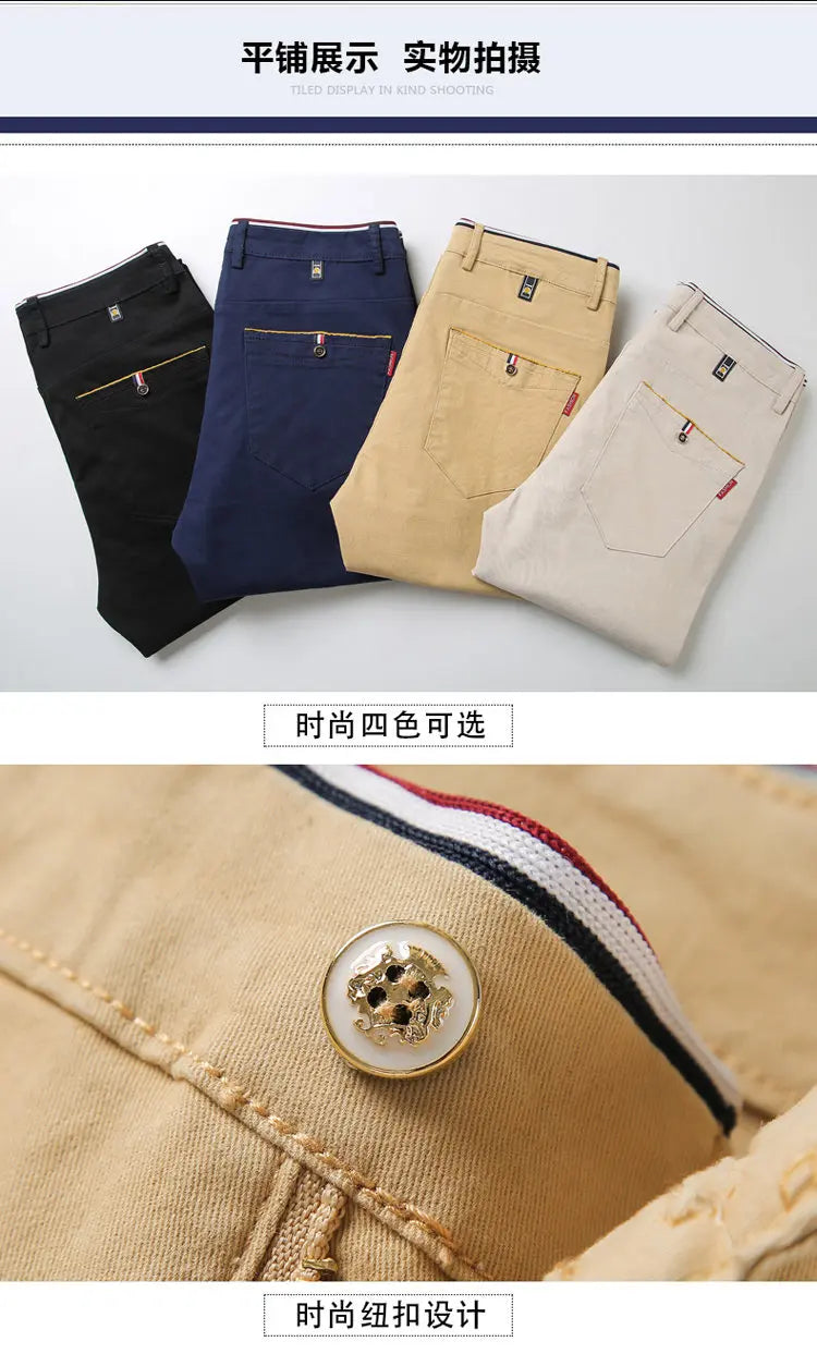 Classic Cotton Office Suit Pants