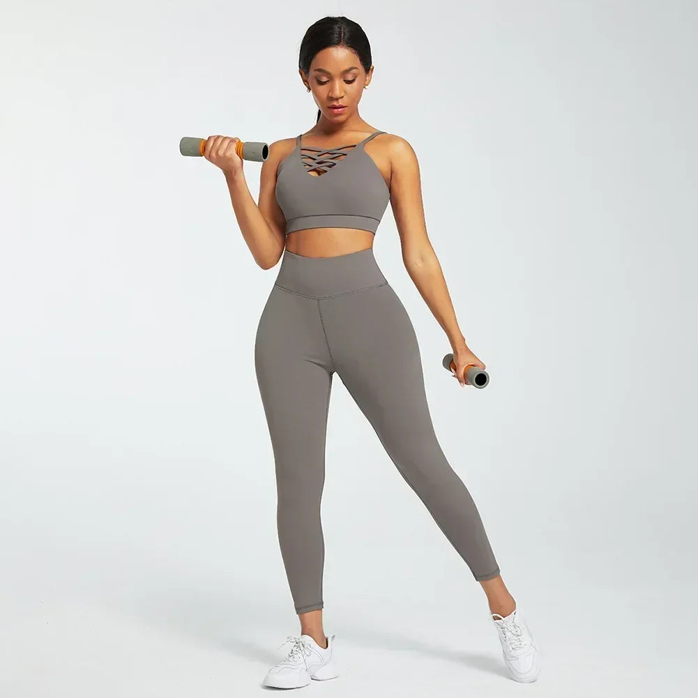 Ensemble Female 3 Pieces Yoga Set Gym Workout Clothes for Women Sport Long Sleeve Hoodie Sweater Active Wear Sport Set Tracksuit