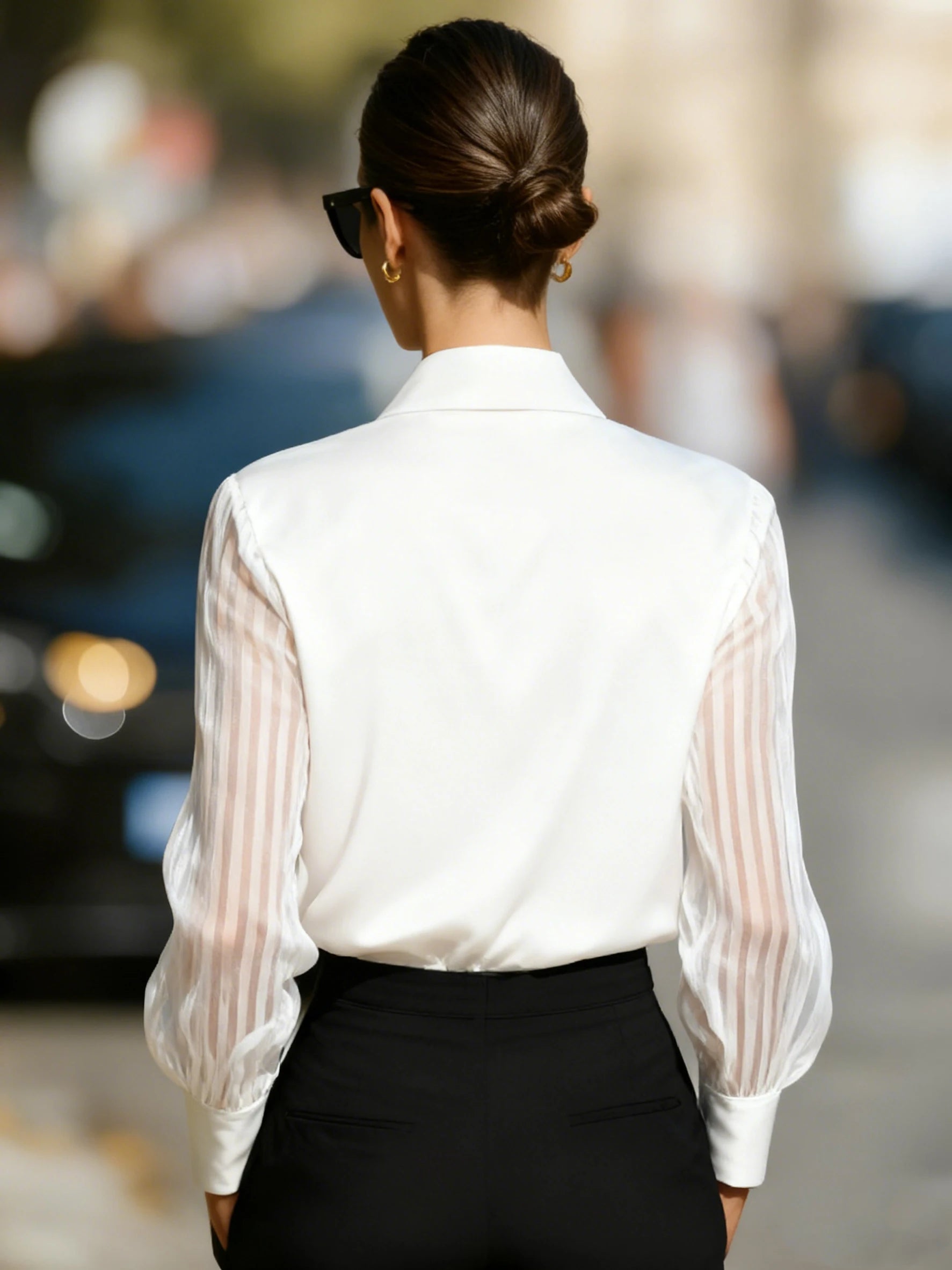 Women Shirt Blouse 2026 Fashion Long Sleeve Turn Down Collar White Black Shirt Blouse Women Tops Blouses Blusas Para Mujer Q6246