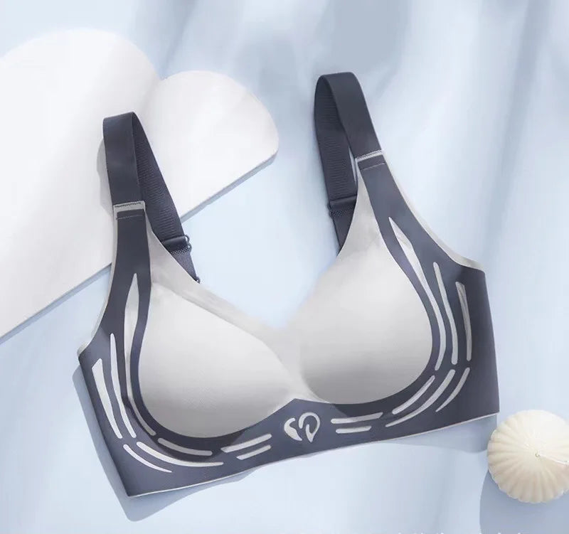 Women's Sports Bra AntiSagging Adjustable Small Breasts Love Heart Color Collision  Seamless High Elasticity Lift Shapewear