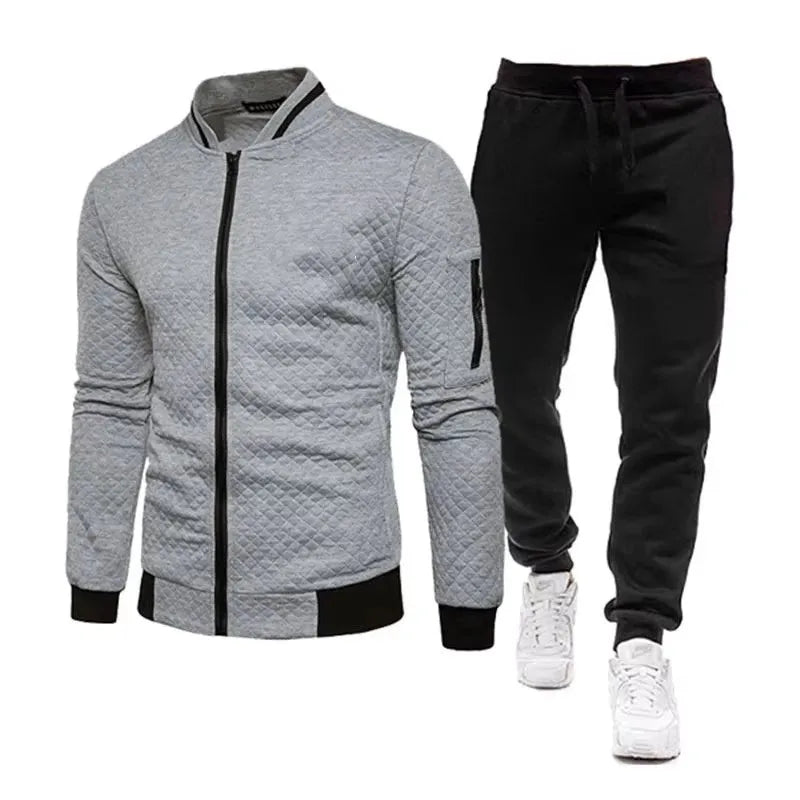 2025 New Mens Tracksuit Set Two Piece Tracksuit Men Fashion Jogging Suit Outfits Men Spring Autumn Baseball Sports Suit Set Wear