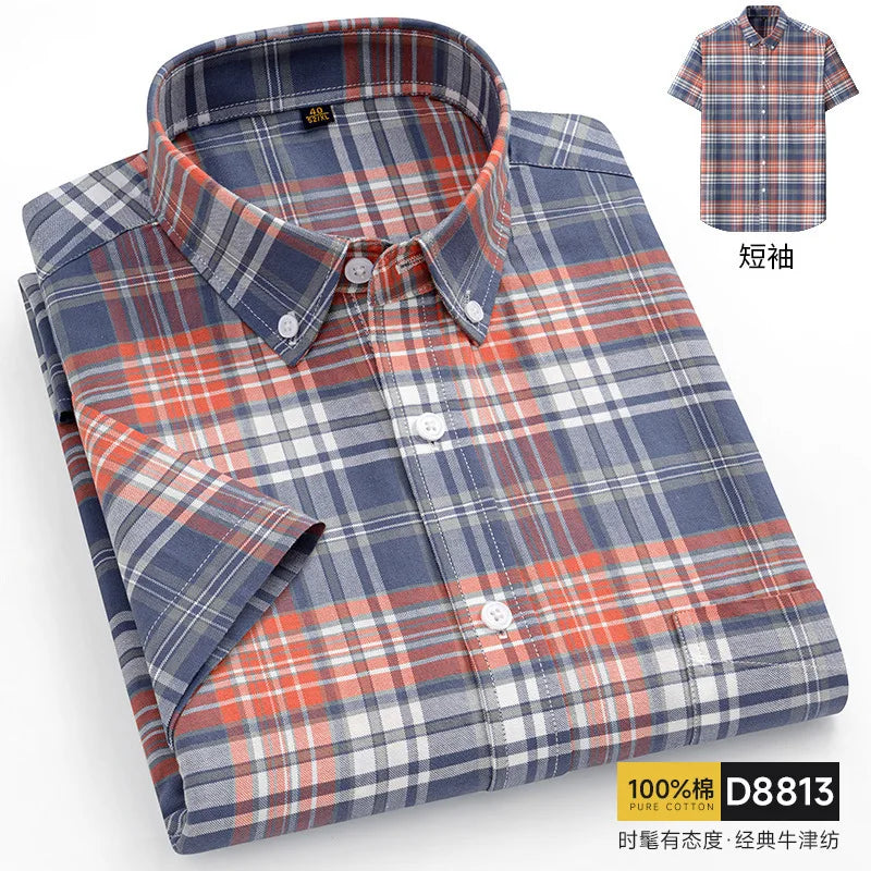 Oversized Cotton Oxford Short Shirt