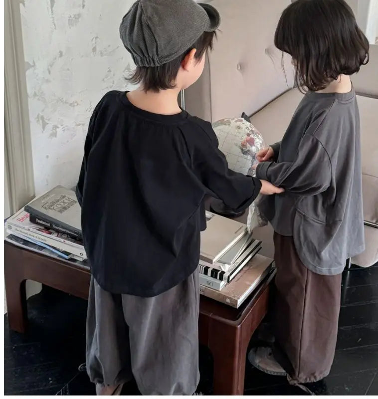 Kids Solid Long Sleeve Tee