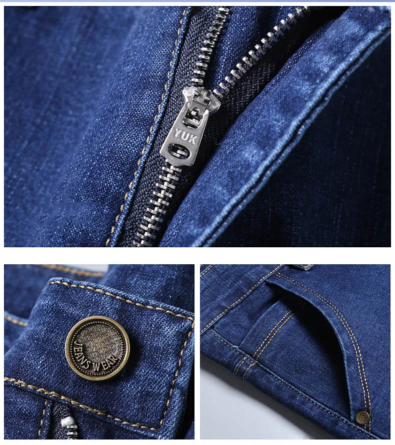 2025 Men's Jeans Casual Stretch Classic Blue Black Denim Pants Men's Texture Jeans Versatile Item Interprets Denim Fashion offic