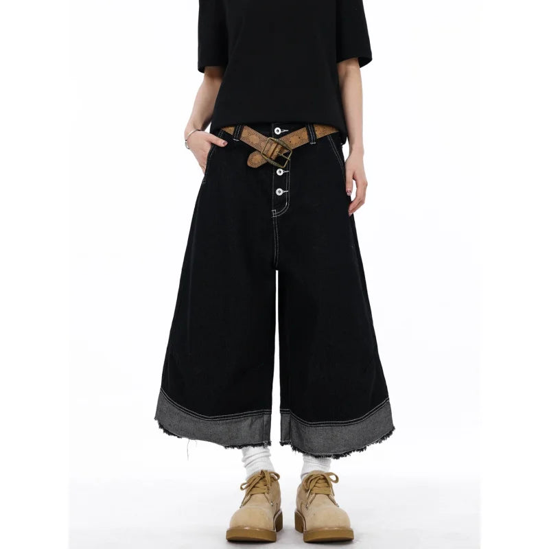 Vintage Gothic Wide Leg Jeans