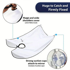 Men's Beard Shaving Bib - Clean Cape for Shaving and Grooming - Ideal for Care and Hygiene