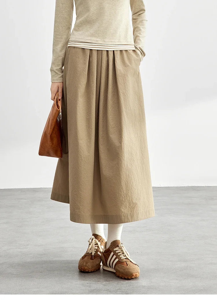 Office Essential A-Line Midi Skirt