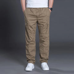 Relaxed Straight Casual Cotton Pants