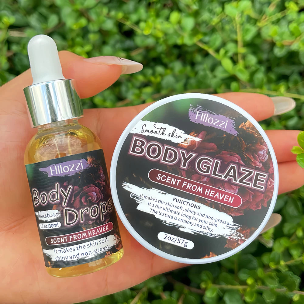 Body Glaze & Body Oil Combination Various Flavors Non-greasy Hydrating and Moisturizing Body Lotion Massage