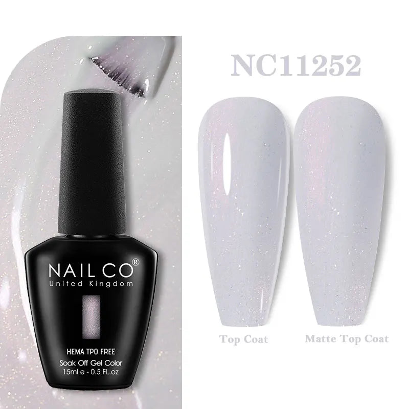 NAILCO 333 Colors Gel Nail Polish Semi Permanent Varnishes Nails Art Design Hybrid Soak Off Top Base Coat UV Gel Manicure 15ml
