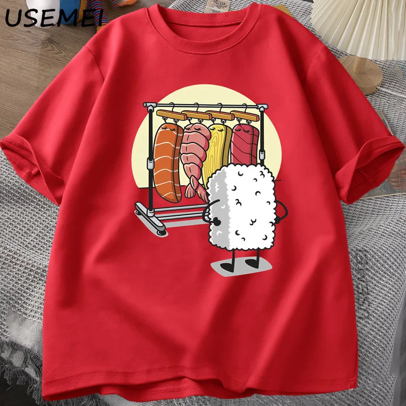 Unisex Graphic Sushi Print Tee