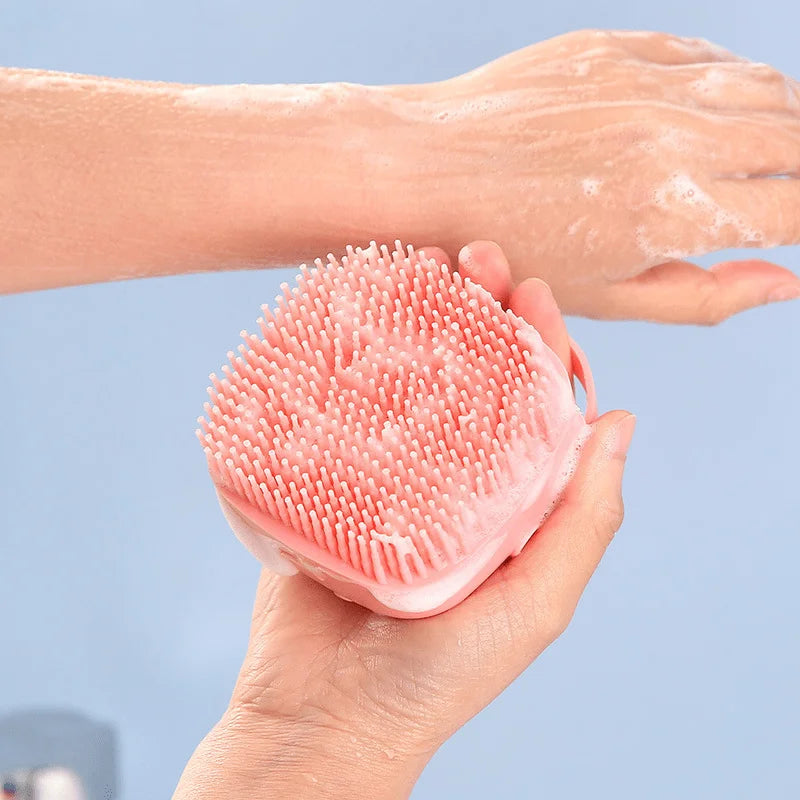 Soap Dispenser Silicone Massage Brush