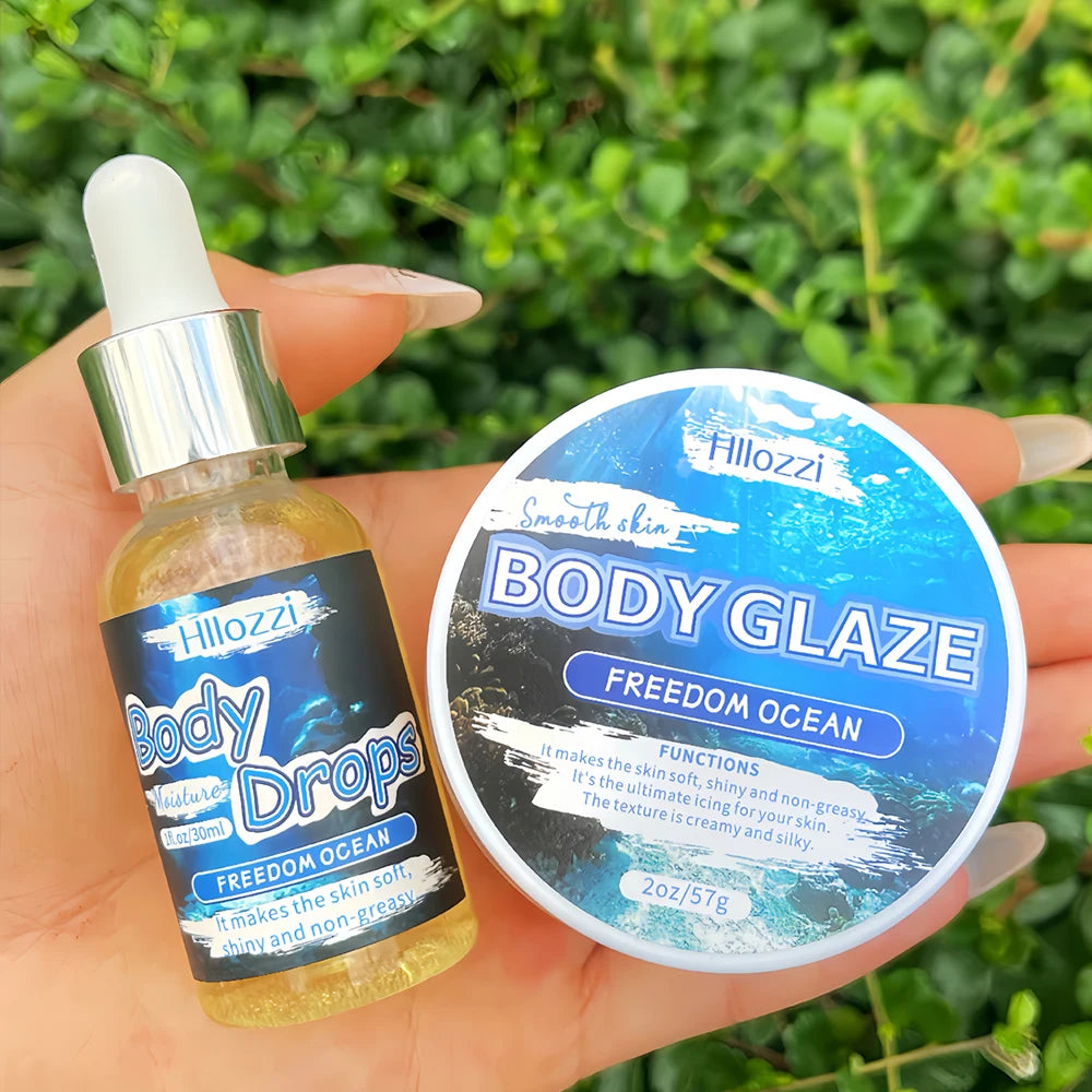 Body Glaze & Body Oil Combination Various Flavors Non-greasy Hydrating and Moisturizing Body Lotion Massage