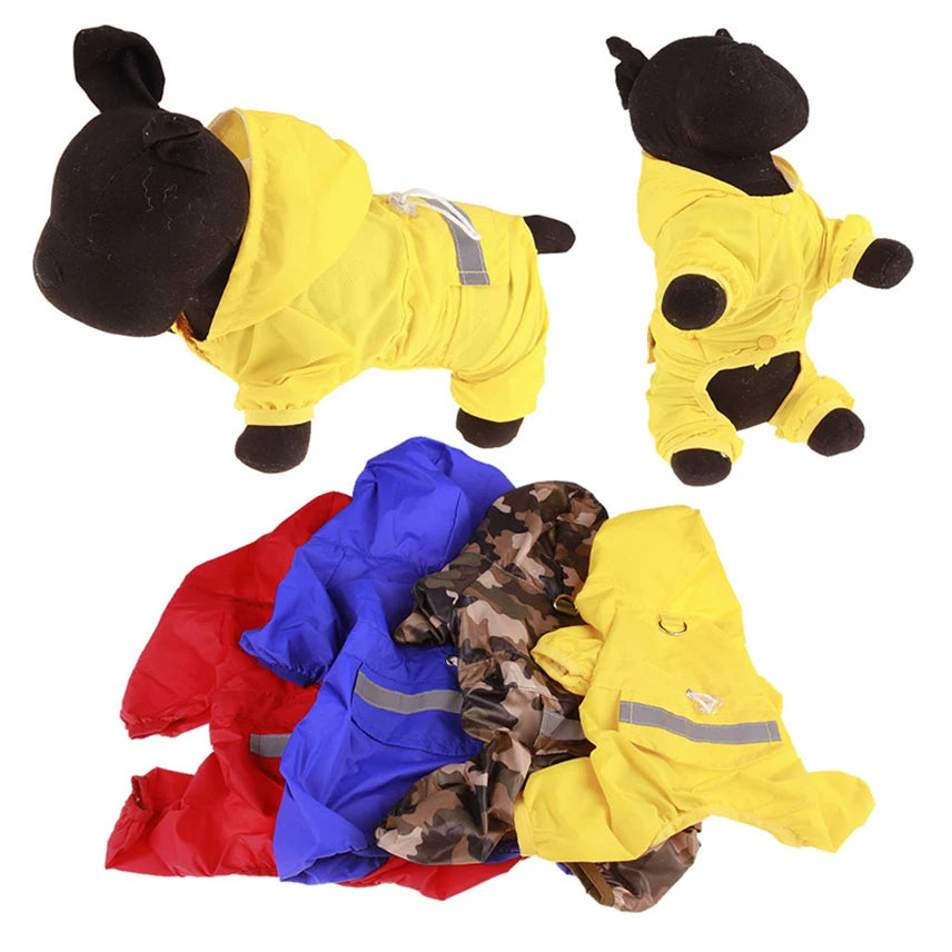 Casual Waterproof Puppy Rain Jumpsuit
