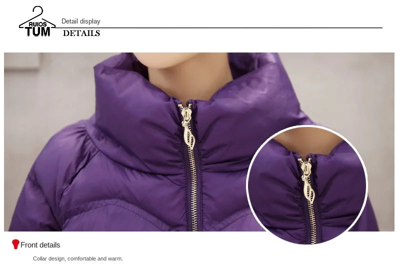 2023 New Fashion Winter Coats Women Warm Outerwea Cotton Padded Jackets Womens Clothing Belt Zipper Parkas Femme A-word Jacket