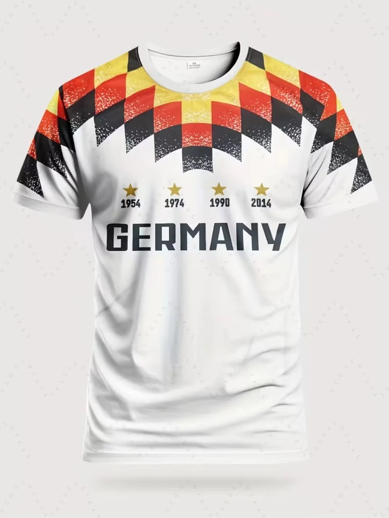 Men's Slim Fit German National Team Football Jersey Breathable Training Tops Lightweight Sports T-Shirt For Fitness And Matches