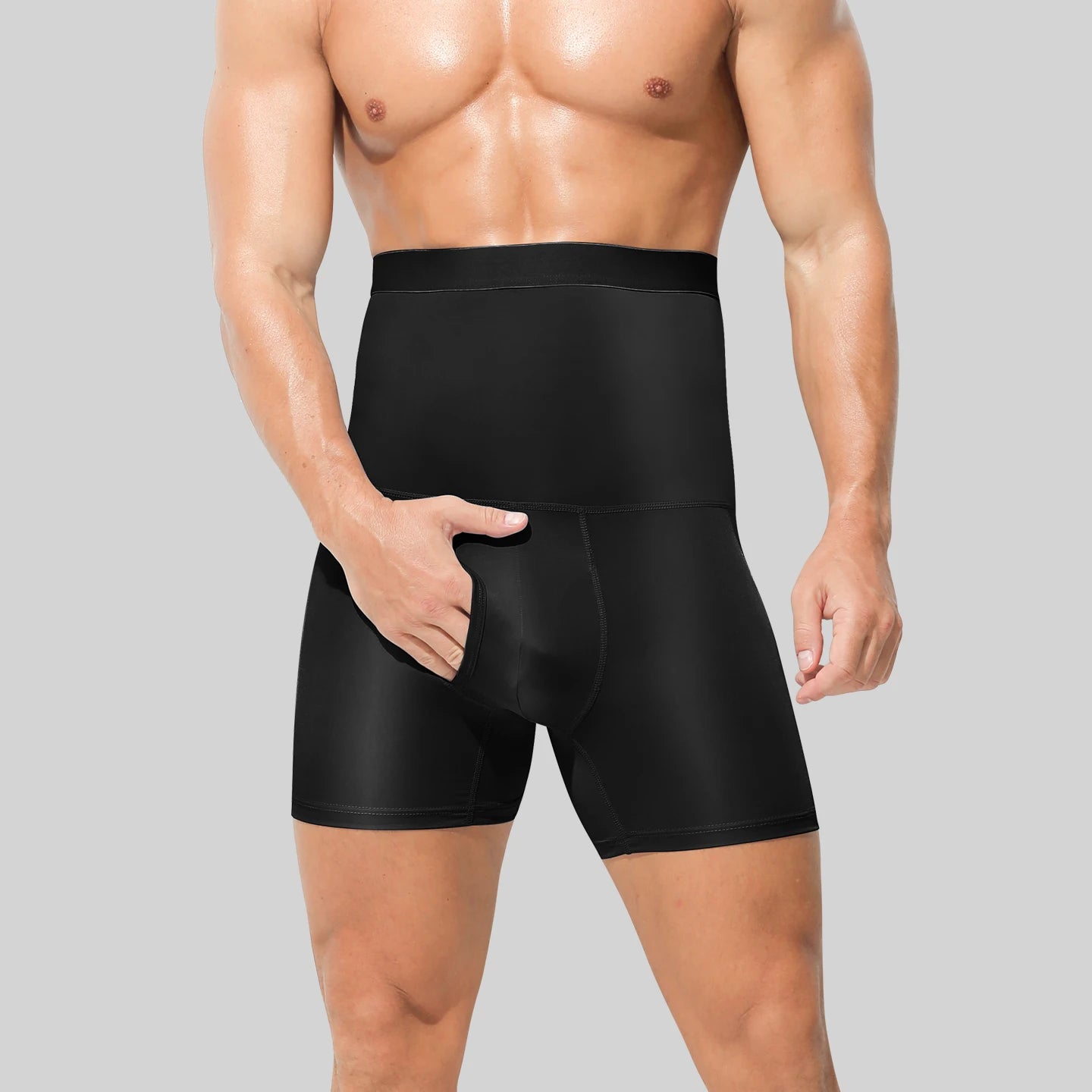 High Waist Sports Boxer Shorts