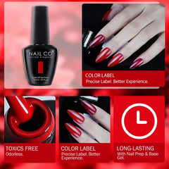 NAILCO 2025 Hot 15ML Gel Nail Polish Nails Semi-permanent UV Varnish High Quality Glass Bottle Nail Art Polish For Manicure