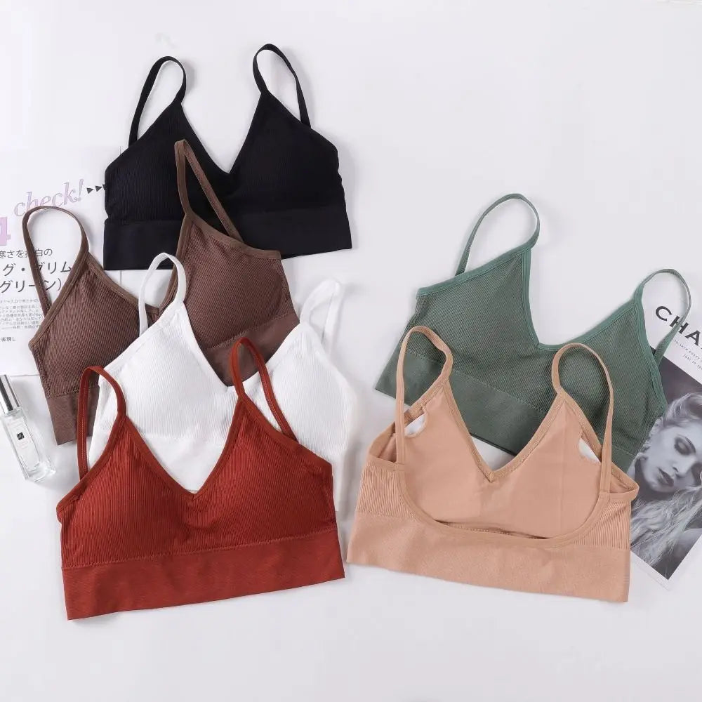 Sexy Nylon Thin Strapes Sports Bra Fitness Sport Brassiere Tops Gym Bra Backless Push Up Bras Running Women Sports Bra Women Bra