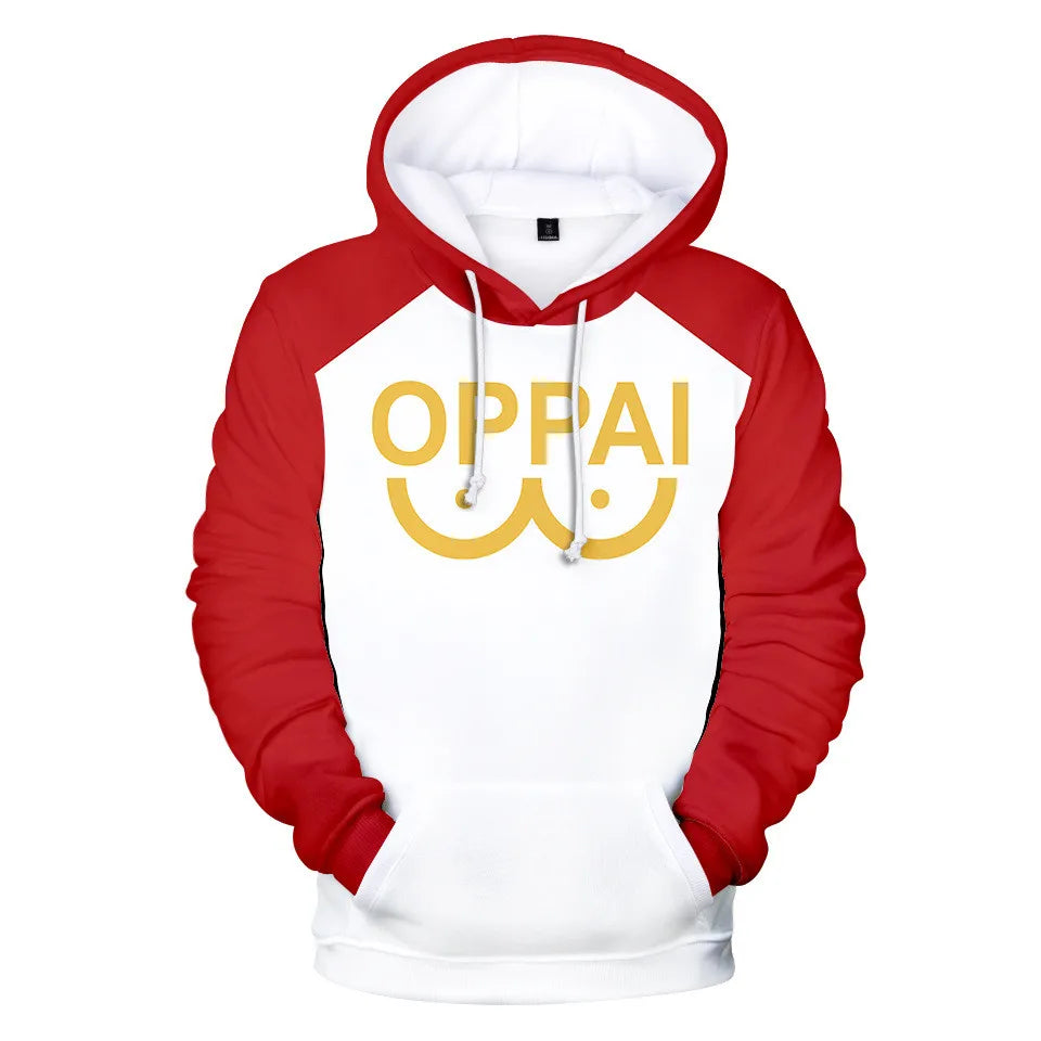 Coat Anime Saitama Oppai Hooded Hoodie Men Women Fleece Sweatshirt Fashion Harajuku Jacket Brand Clothes Cosplay Costume