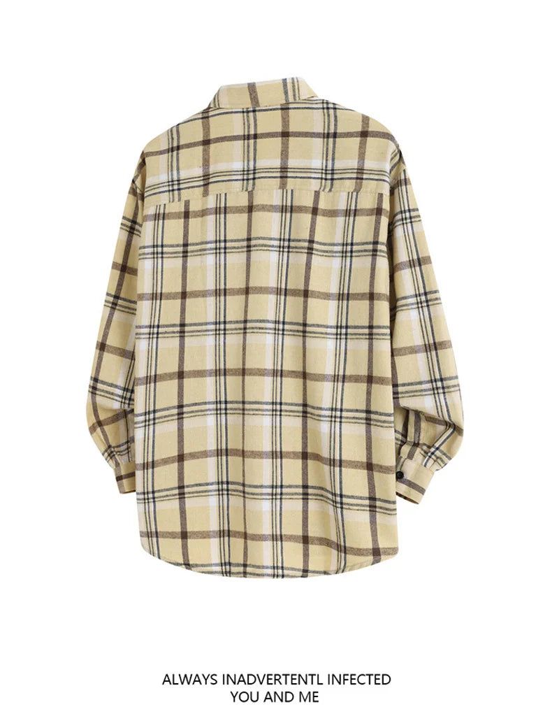 Plaid Casual Autumn Long Shirt