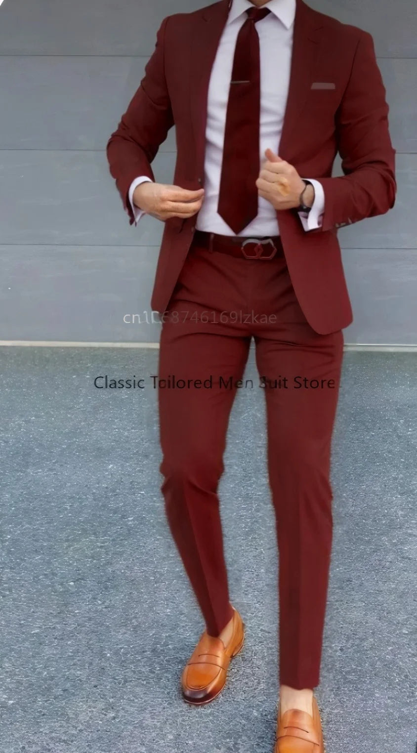 Slim Formal Two Piece Suit