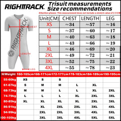 RIGHTTRACK Trisuit Men's Summer Triathlon Race Short Sleeve Skinsuit Clothing Swimming Cycling Running Custom Apparel