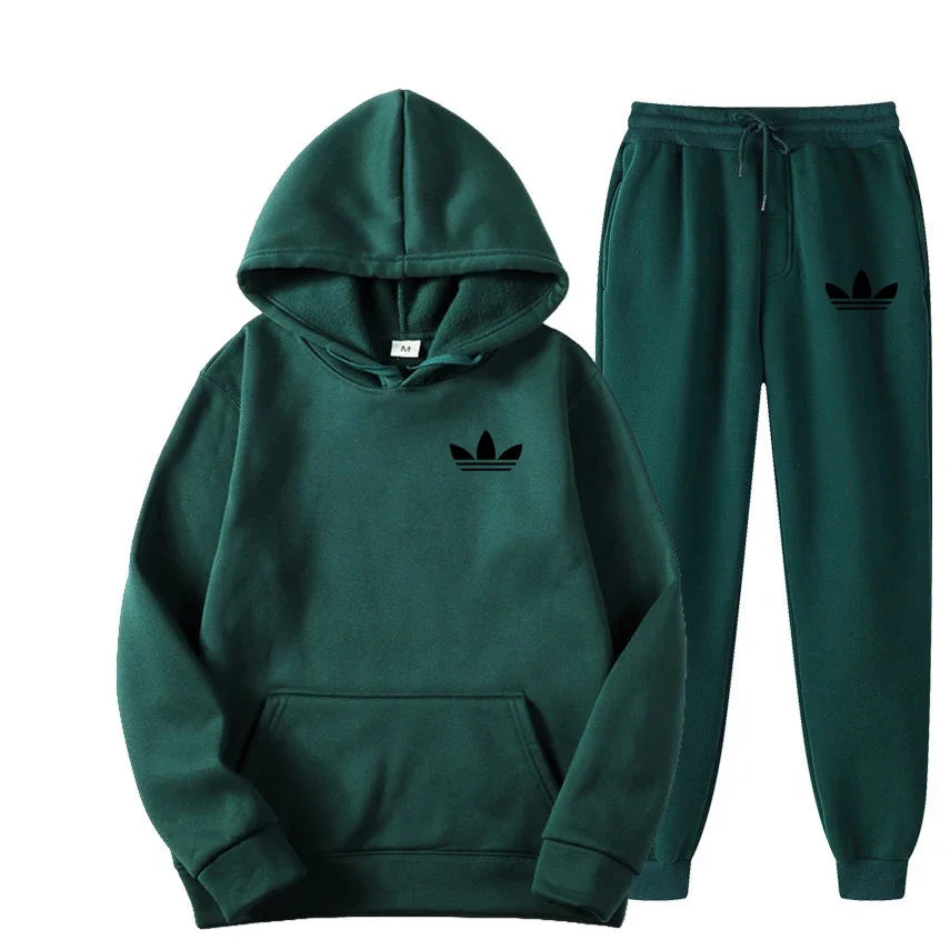 2025 New Men's Fashion Casual Tracksuits Outdoor Jogging Hooded Sets Sports Luxury Hoodie + Pants Suit Clothing