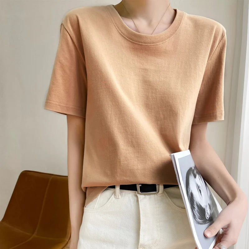 Loose Cotton Summer Tee Women