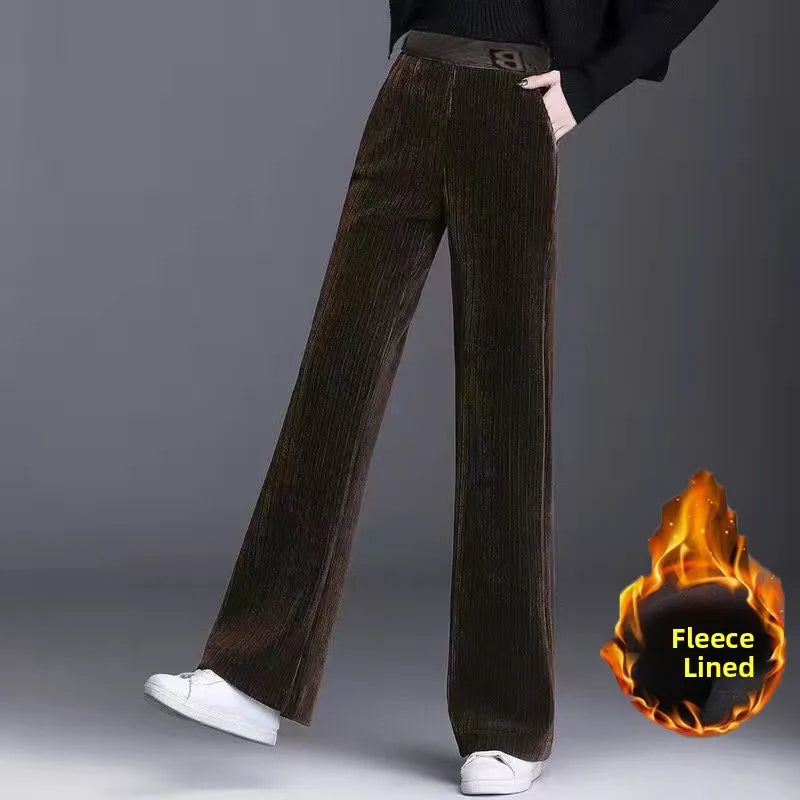Relaxed Corduroy Wide Leg Pants