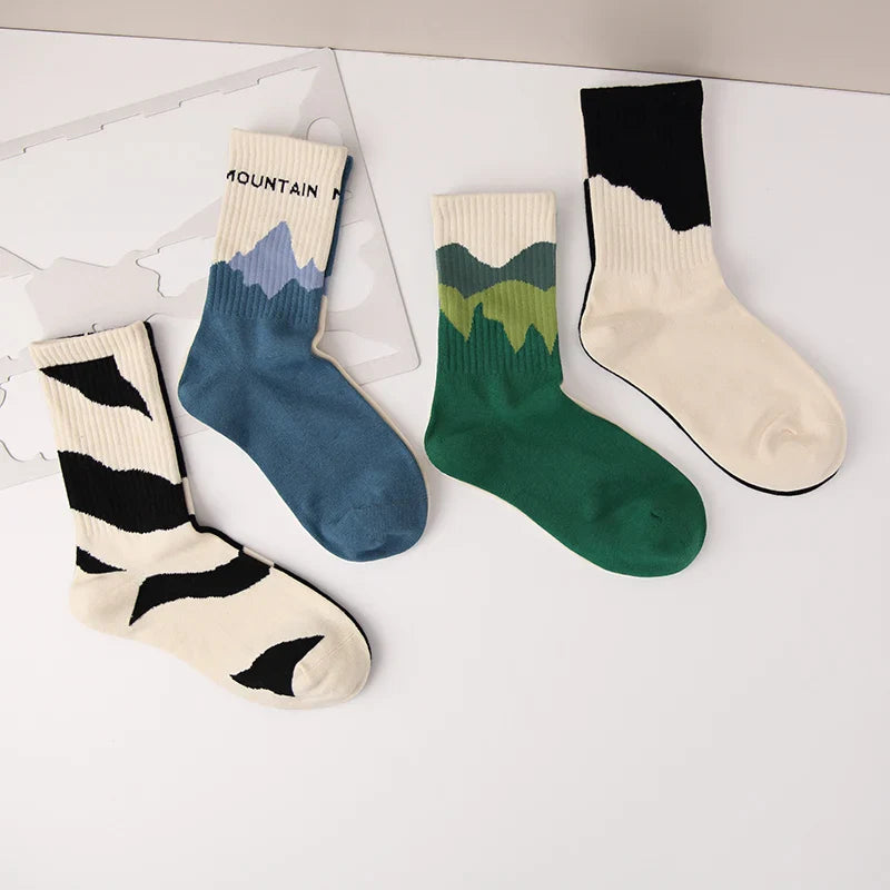 Asymmetrical Street Style Crew Socks