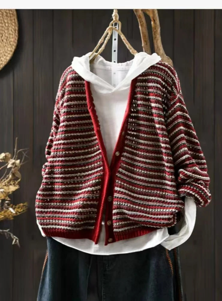 Loose Knit Winter Cardigan Sweater