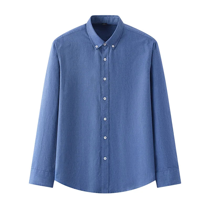 Striped Plaid Cotton Slim Shirt