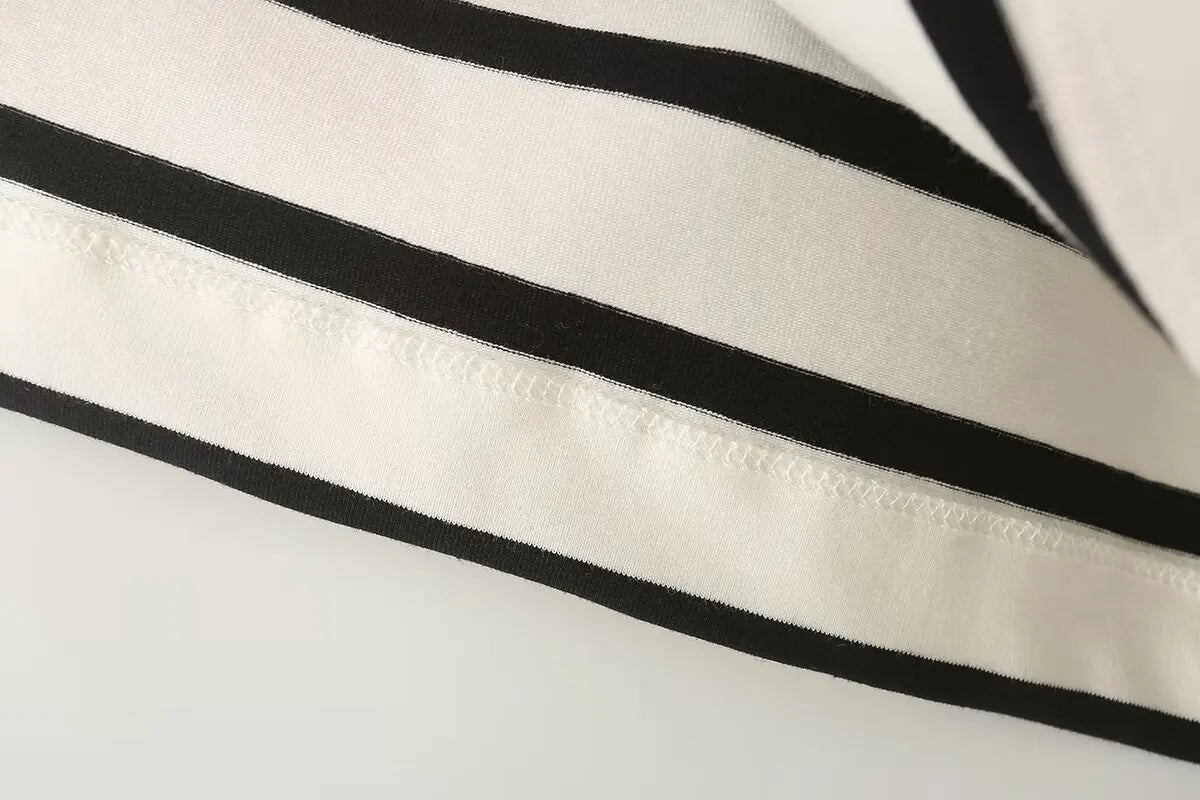 Striped Cotton Summer Tee Women
