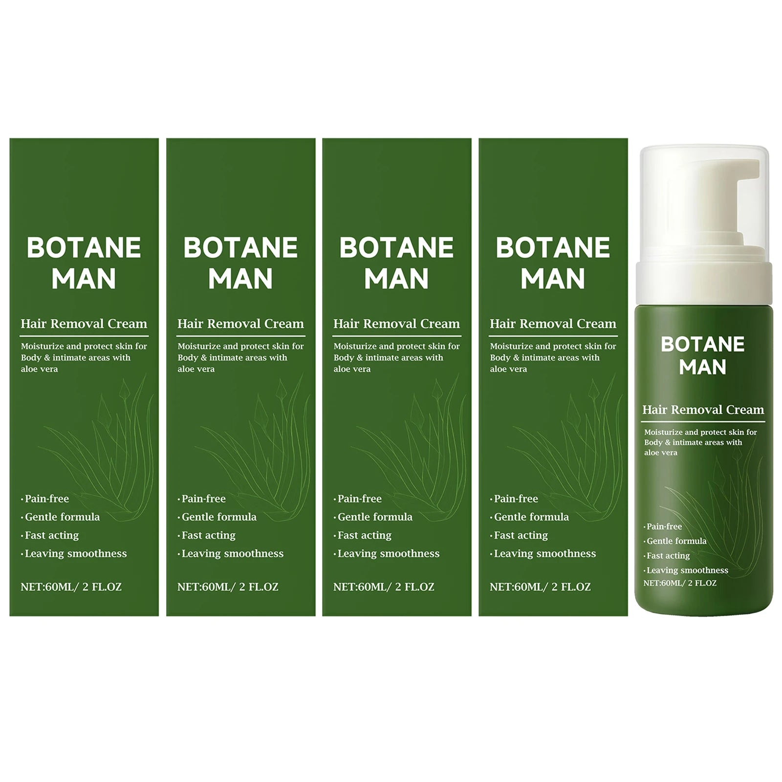 Man Hair Removal Cream Moisturizing Removing Hair & Smoothing Skin Pain-Free Long-Lasting Protection Gentle Hair Removal Mousse