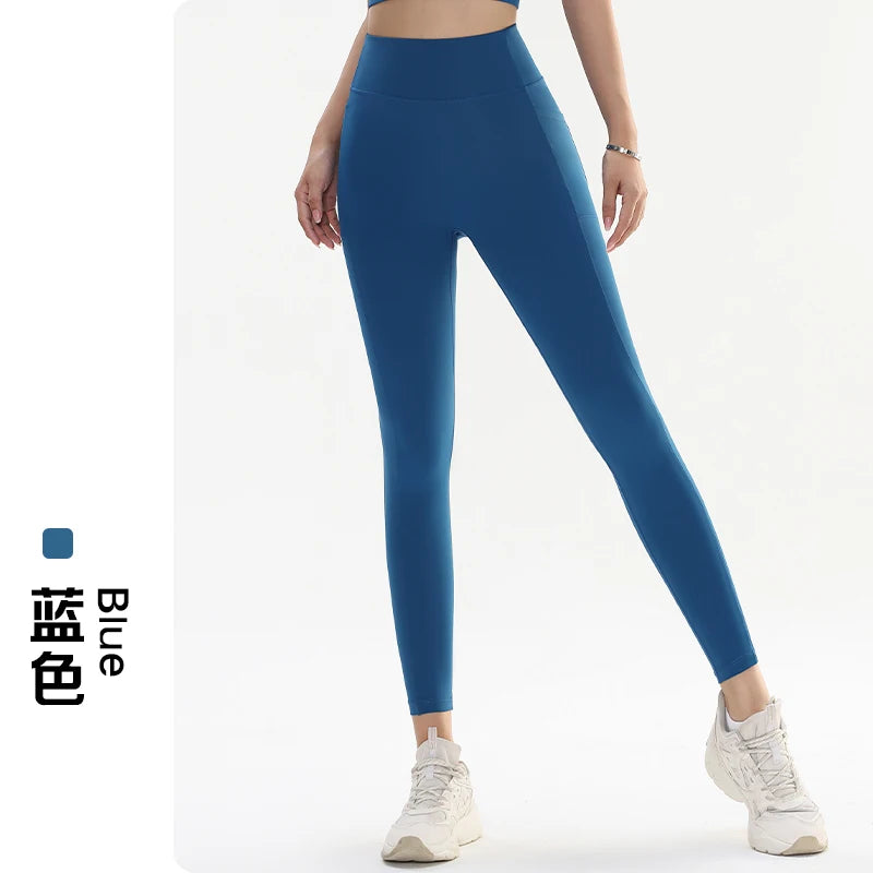 Yoga Leggings for Fitness Legging Sport Side Pocket Pants Female Soft High Waist Leggins Push Up Gym Tights Women