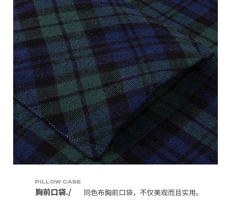 Classic Cotton Plaid Casual Shirt