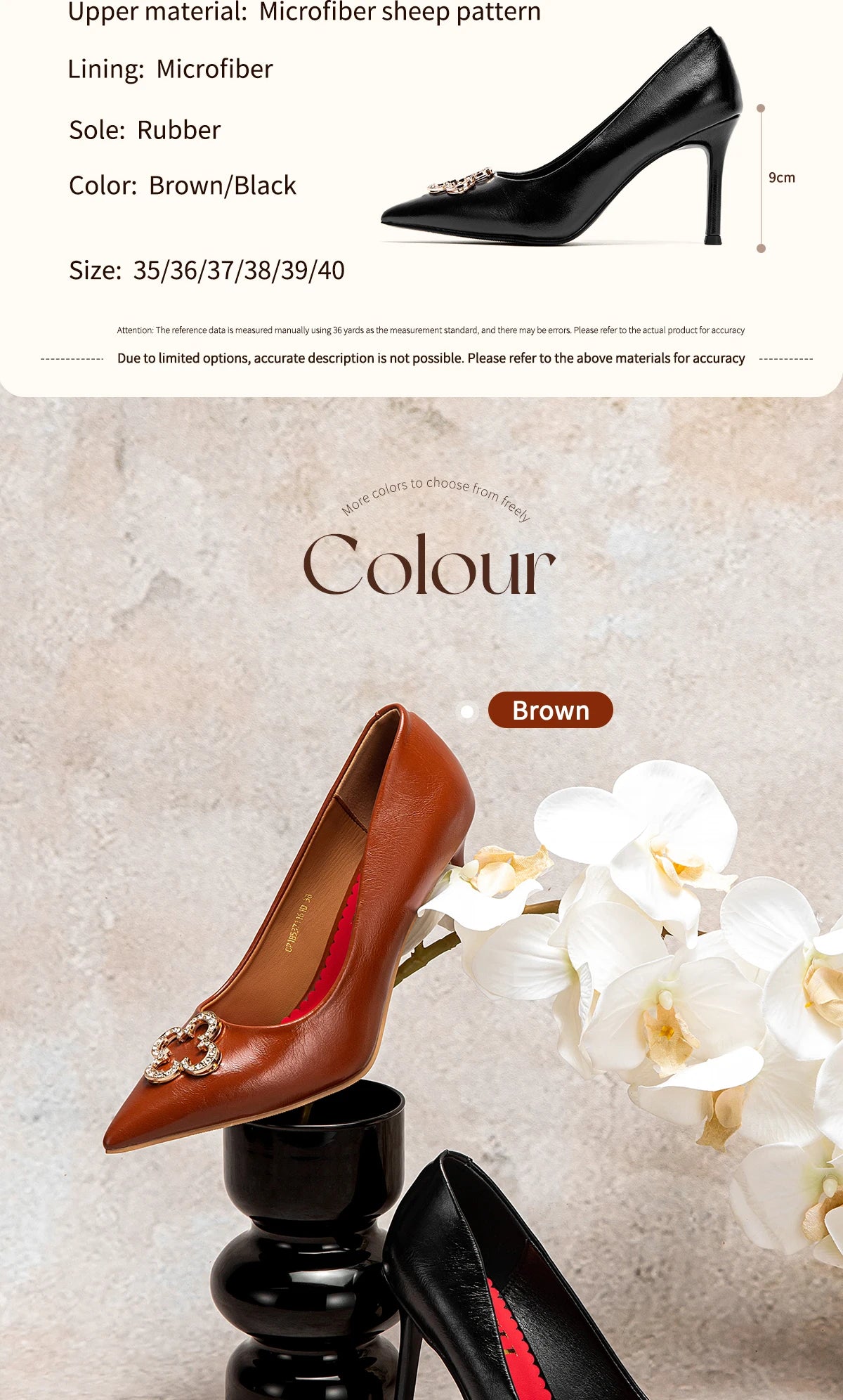 CHCH Women's High Heels 2025 New High Quality Pointed Shoes Business Commuter Women's Shoes Banquet Party Shoes 9cm
