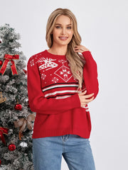 Snowflake Knit Christmas Pullover