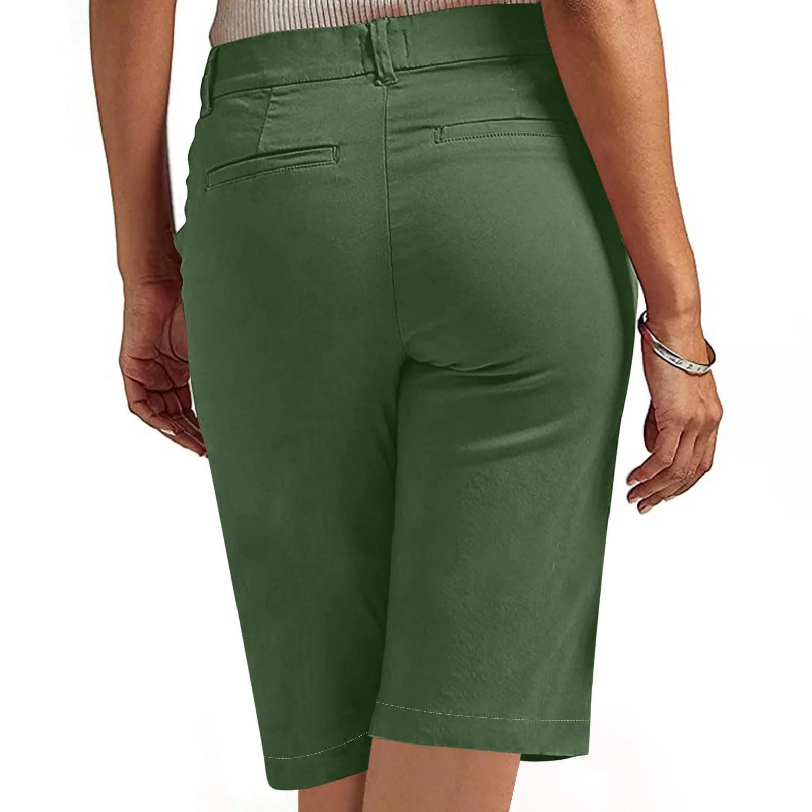 Trendy High Waist Chino Shorts