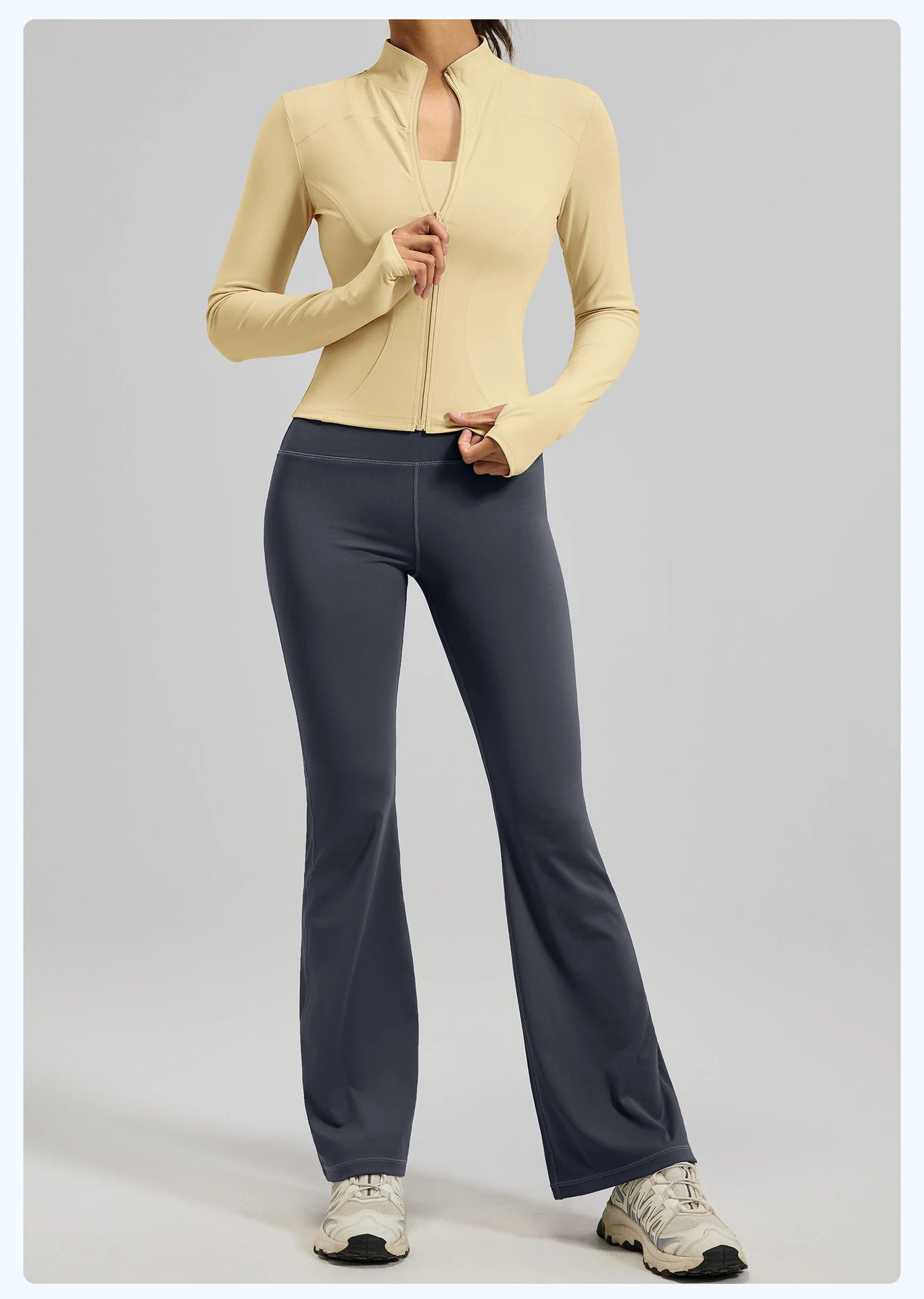 2PCS yoga suit, exercise set, gym set, women's exercise set, running exercise suit, long sleeved exercise suit, yoga suit