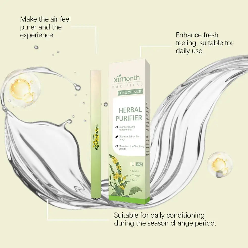 Herbal Diffuser with Mullein/Thyme/Mints Guarana/Green Tea Natural Energy Boost Clear Breathing Support for All Ages