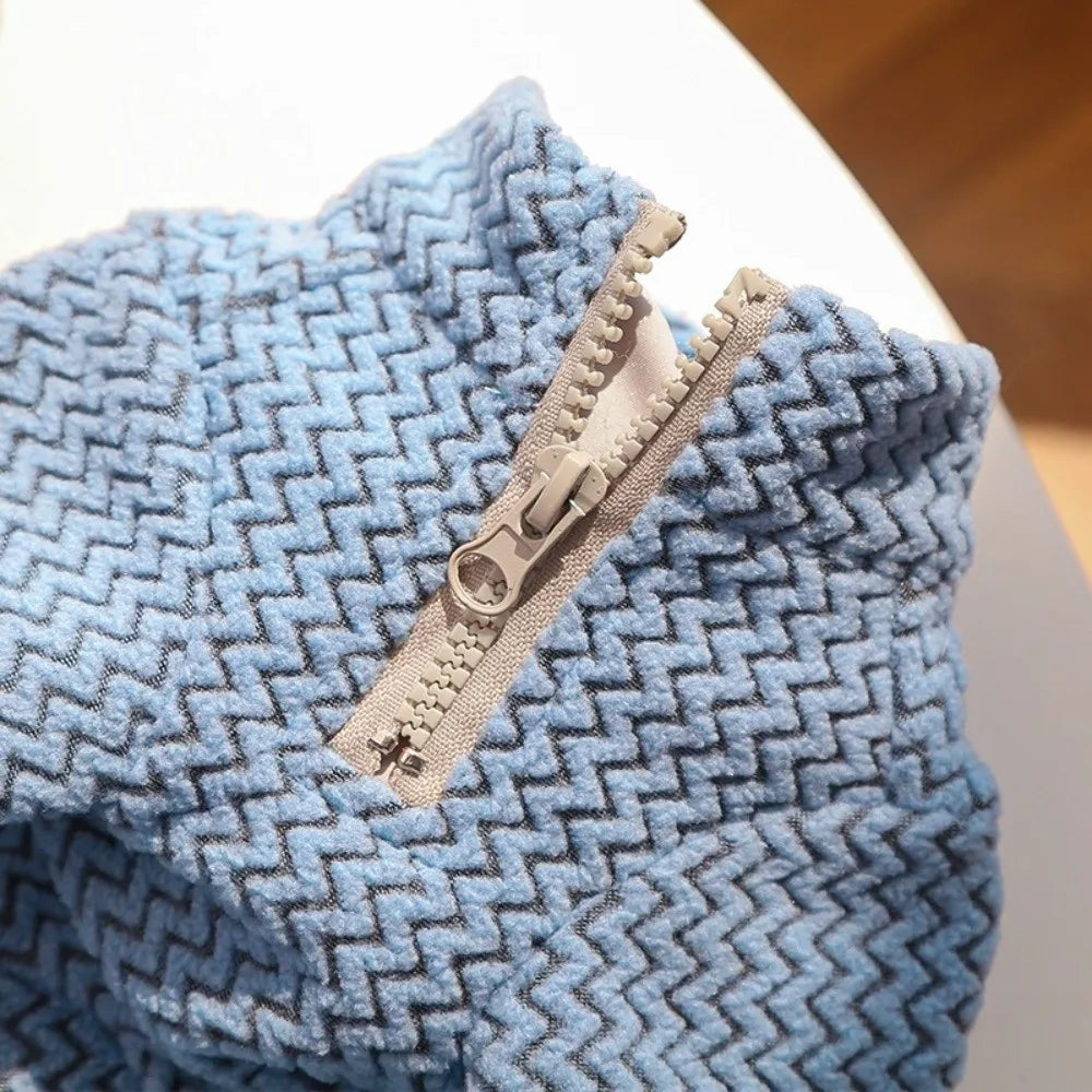 Zipper Ripple Pet Pullover Hoodie