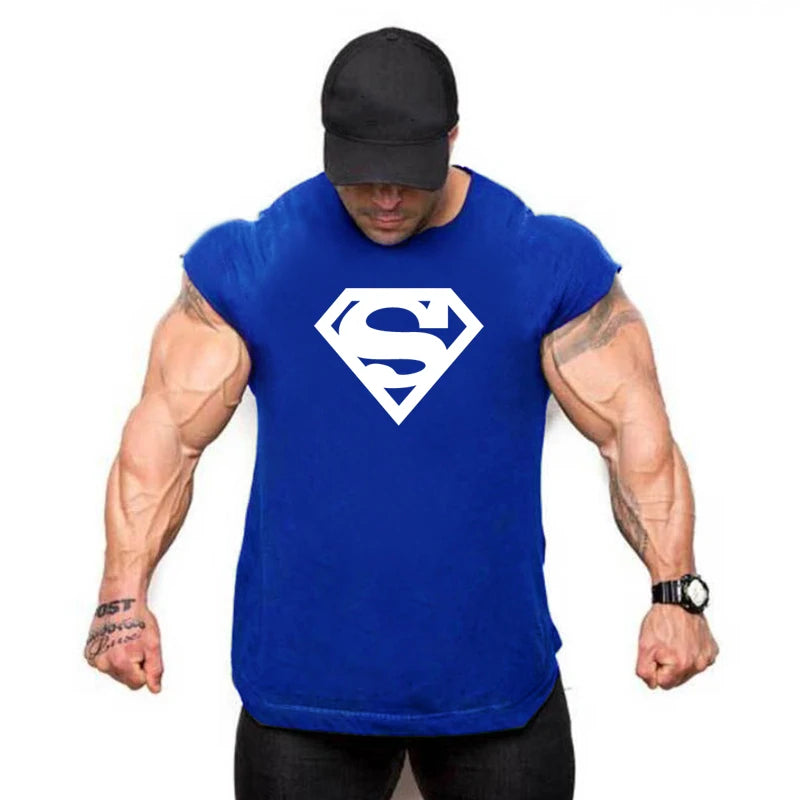 Mens Tank Tops Shirt Gym Tank Top Fitness Clothing Vest Sleeveless Cotton Man Canotte Bodybuilding Ropa Hombre Man Clothes Wear