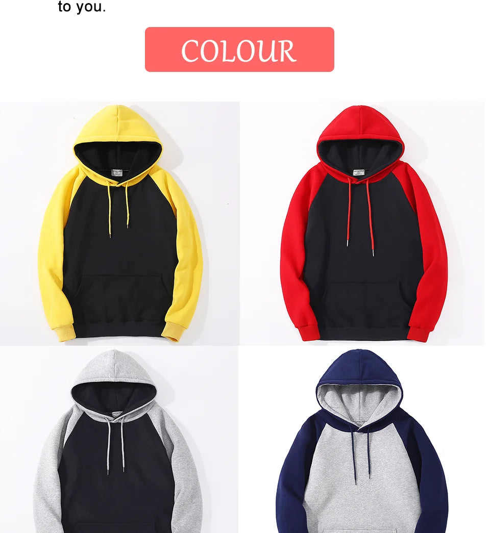 Color-Block Oversized Fleece Hoodie