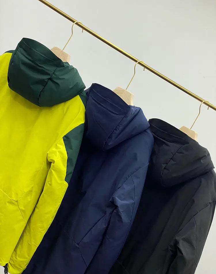 Color Blocked Outdoor Down Jacket