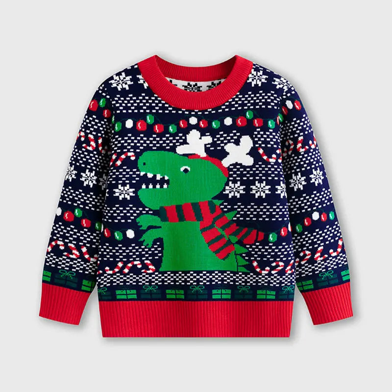 Winter Cartoon Knit Kids Pullover Sweater