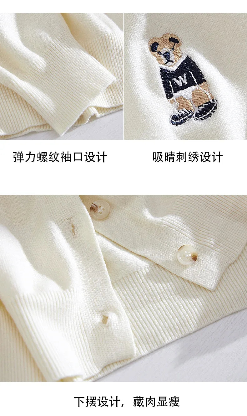Korean V Neck Knit Cardigan